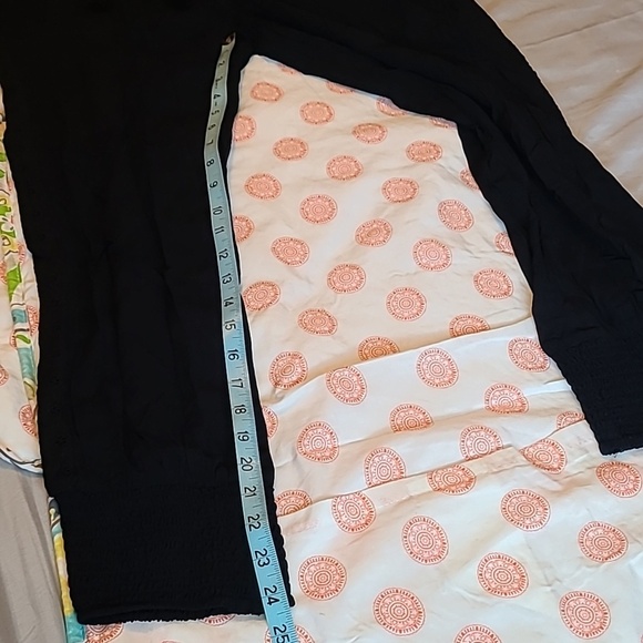 American Rag women's small smocked elastic waist, cuffs, crochet-trim soft pants - Picture 10 of 12